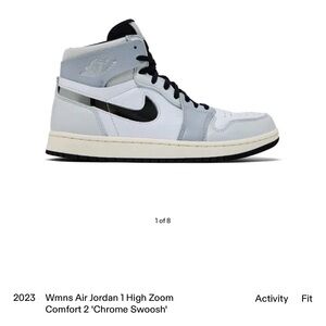 2023 Wmns Air Jordan 1 High Zoom Comfort 2 'Chrome Swoosh'